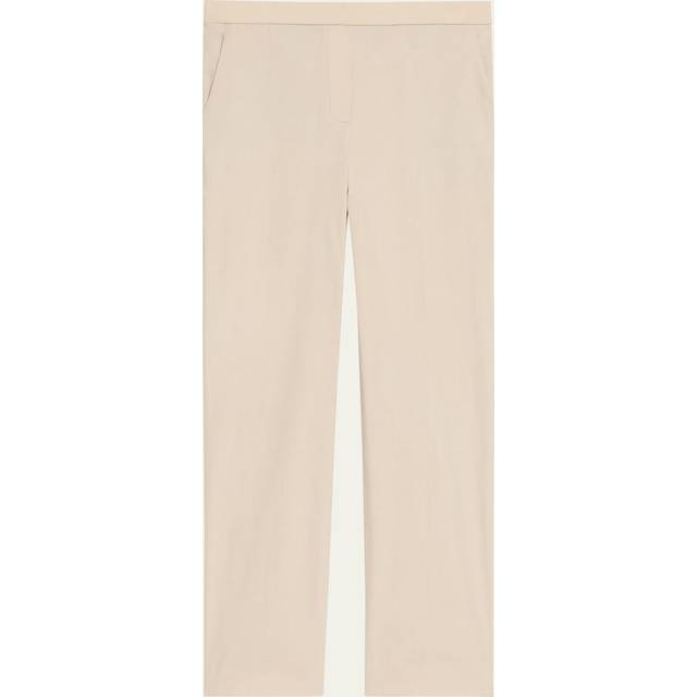 Treeca Good Linen Cropped Pull-On Ankle Pants - STRAW - 10