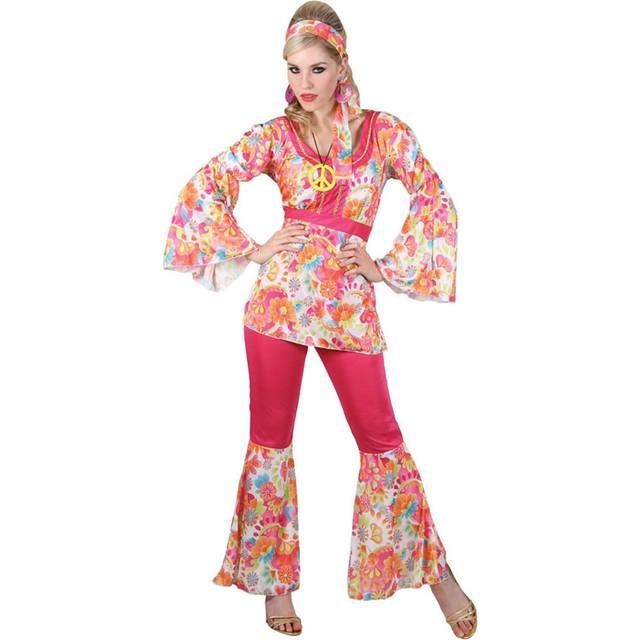 Womens Hippie Honey Party Fancy Dress Halloween Costume - S (UK 10-12)