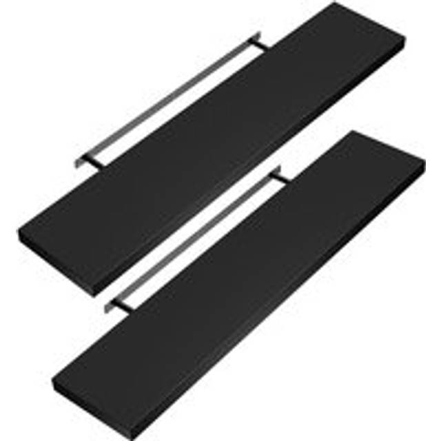 Floating Shelves Including Bracket Wall Shelving Living Room Kitchen Bedroom Office 38mm Thick Hidden Wall Fixing 15kg Capacity mdf 50cm (de), Set of