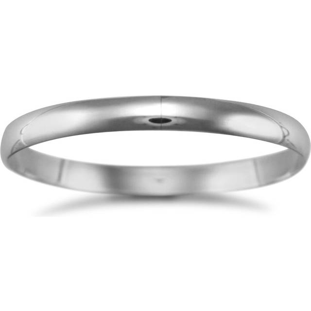 Jewelco London Silver D shape Slave Bangle - Ladies - ABG022