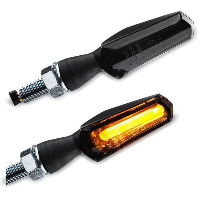 LED Blinker passend für Honda Shadow VT 750 / 600 C mit E-Prüfzeichen Lumitecs TX15 schwarz getönt