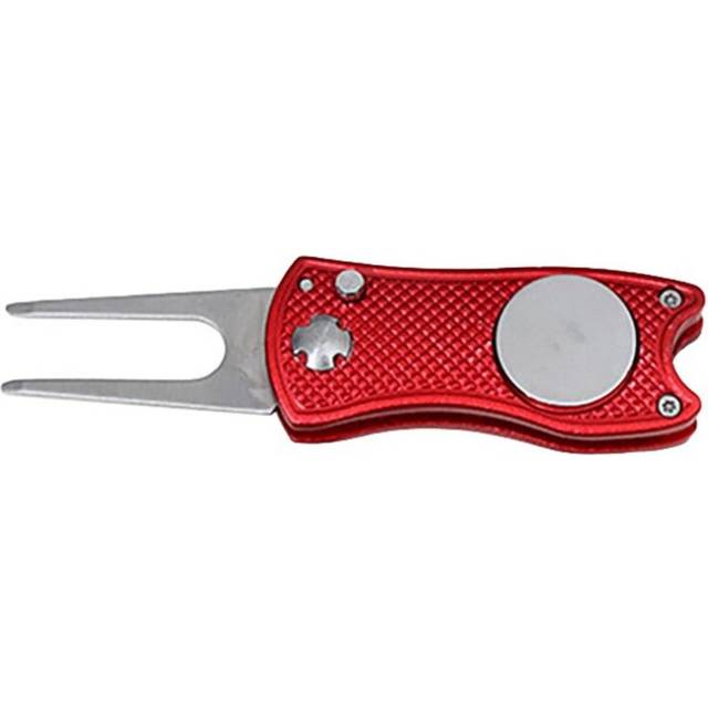 Mini Foldable Golf Divot Tool With Ball Marker Pitch Cleaner Pitchfork Accessories Putting Green Fork Divot Tools