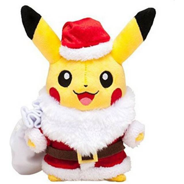 "12"" Pokemon Pikachu Plush Soft Stuffed Toy + Christmas Santa Claus Coat Hat Gift"