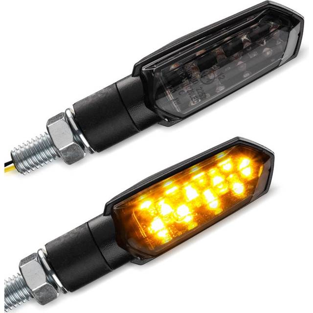 LED Blinker passend für Honda Shadow VT 750 / 600 C mit E-Prüfzeichen Lumitecs TX10 schwarz getönt