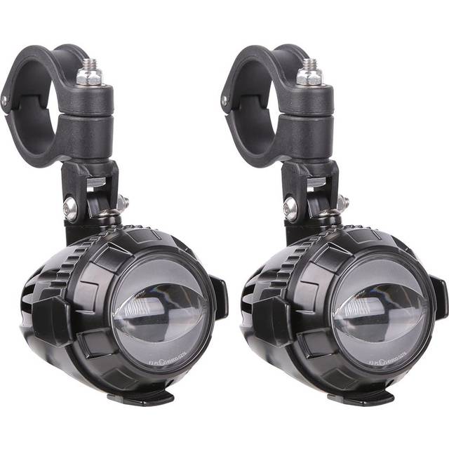 LED Zusatzscheinwerfer mit Halter passend für Honda Shadow VT 750 / 600 C Lumitecs MS1 ECE