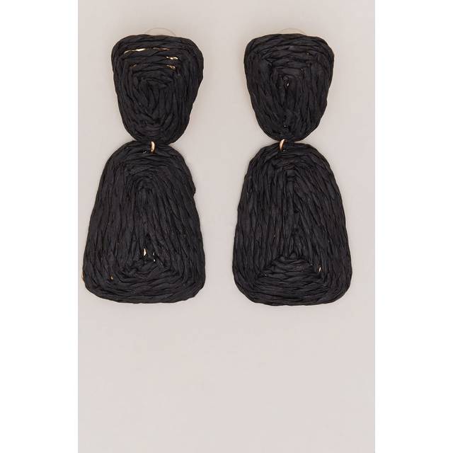 Phase Eight Women's Black Raffia Square Drop Earrings - One Size
