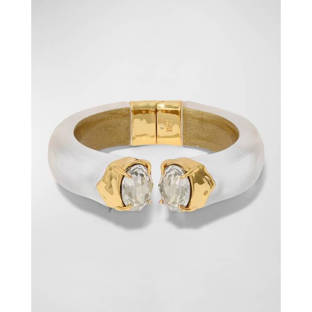 Alexis Bittar Bonbon Crystal Lucite Hinge Bracelet- in Silver | Statement Jewelry from Alexis Bittar (One Size)