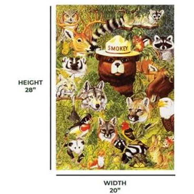 Jigsaw Puzzle 1000 Pieces by Rivers Edge Products in Tin for Adults  Teenagers  and Kids  Unique Smokey The Bear Puzzle  28 by 20 Inches  Sm