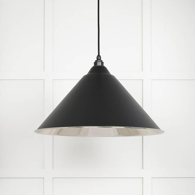 Hockley Pendant Light - Elan Black & Nickel, Hammered Nickel