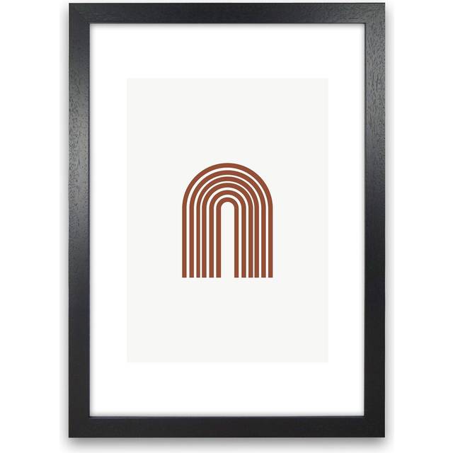 Mica Sand Rainbow N18 by Pixy Paper - Graphic Art - Black Framed (84cm H x 59.4cm W x 3cm D)