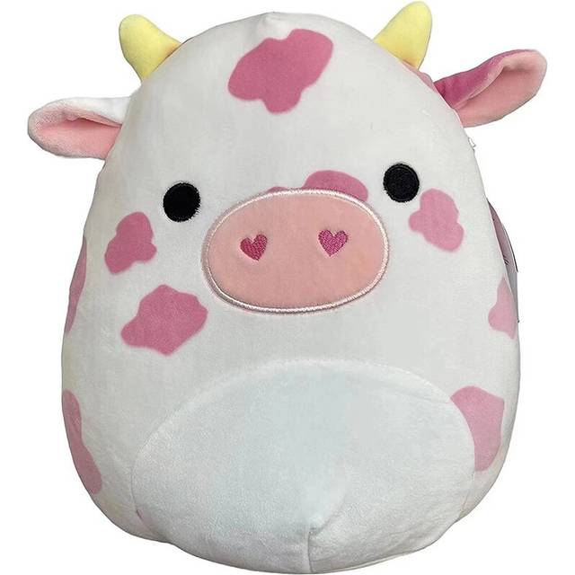 (Pink Cow) Squishmallow Stuffed Toy Cow Plush Doll Animal Pillow Birthday Gift Decor Home