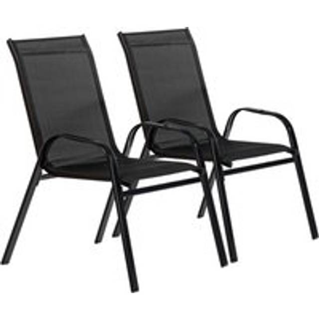 2 piece Sussex Black Garden Armchairs