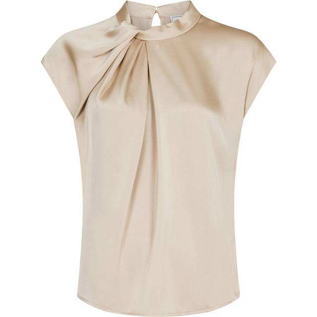 Neo Noir, Blusar & Skjortor , Dam, L, Polyester, Elegant Drapy Satin Blus