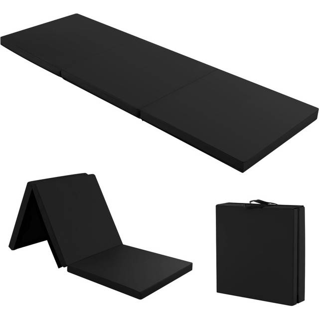 Tri-Fold Folding Exercise Mat w/Hook & Loop Fastener &Carrying Handles