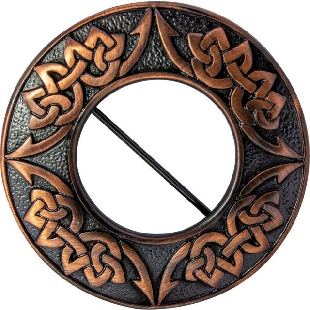 (Bronze) Ladies Plaid Brooch Fly Scottish Pewter Celtic Knot Design Made in UK Scottish Celtic Silver Kilt Pin Novelty Brooches and Pins Kilt Outfits