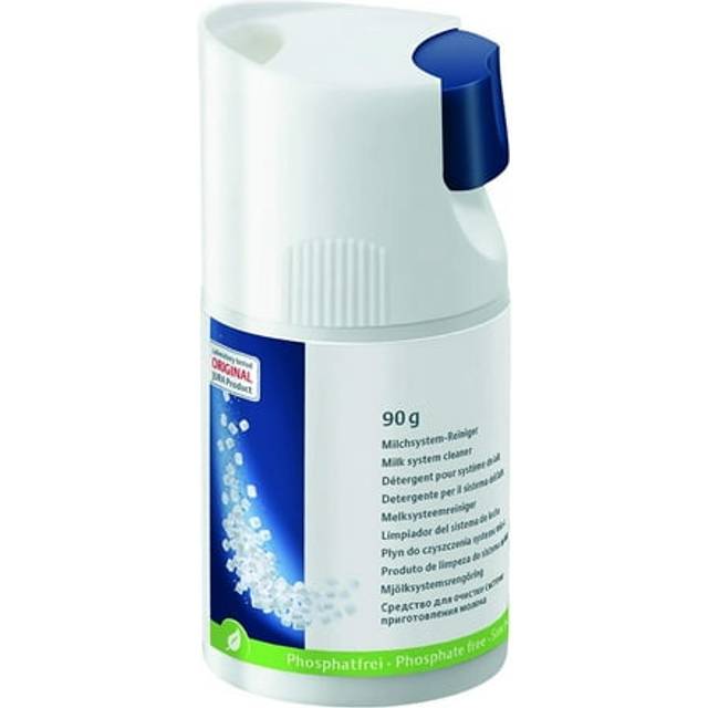 Jura Phosphate-Free Milk System Cleaner Mini-Tabs with Easy-to-Use Dispenser (90g Bottle  Off-White)