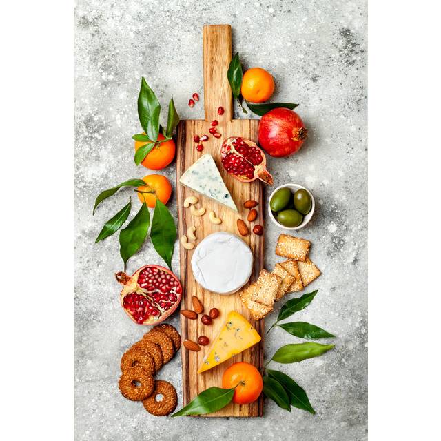 Snacks on Board - Wrapped Canvas Photograph (46cm H x 30cm W x 3.8cm D)