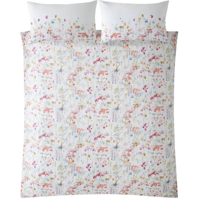 Voyage Maison Ilinizas 100% Cotton Duvet Cover Set Pink/White Super King