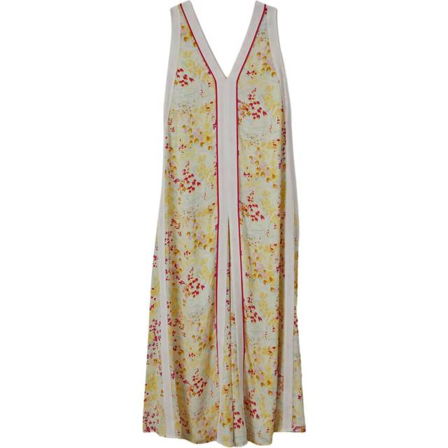 Reiss Womens Pink/yellow Eliza Floral-print Woven Maxi Dress 8 - PINK/YELLOW