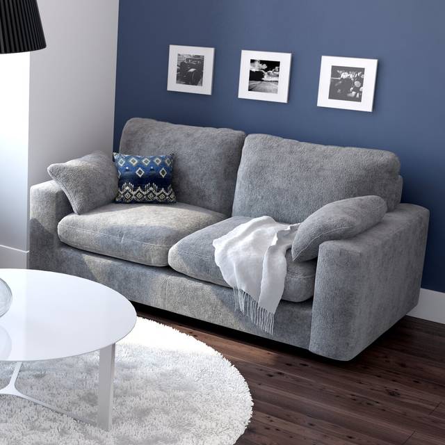 Missouri 2 Seater Sofa - Grey (88cm H X 182cm W X 98cm D)