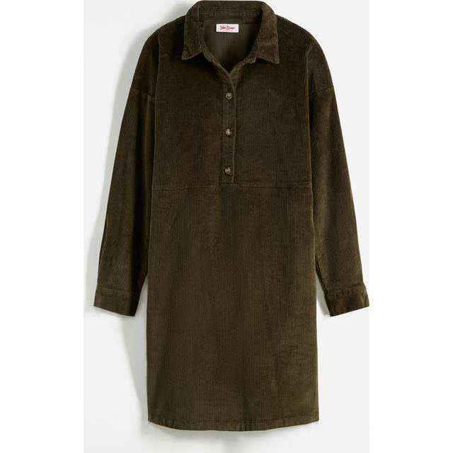 bonprix Cord Shirt Dress - Olive