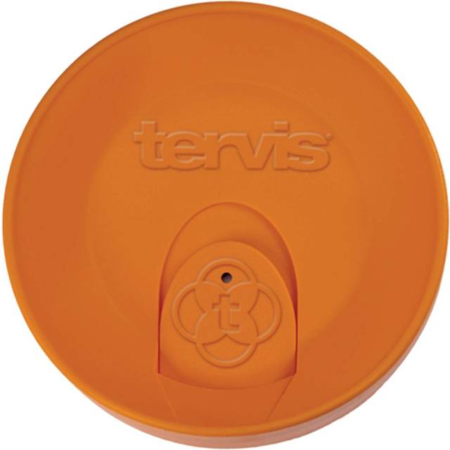 Tervis Travel Lid Made in USA Double Walled Insulated Tumbler Travel Cup Keeps Drinks Cold & Hot  Fits 16oz Tumblers  Orange