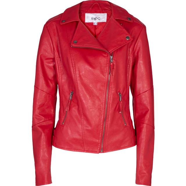 bonprix Faux Leather Jacket - Red