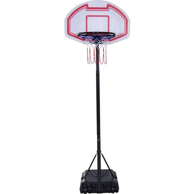 HOMCOM Free Standing Basketball Stand - black - Black