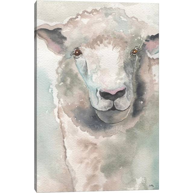 Muted Lamb by Elizabeth Medley - Painting Print on Canvas - Wrapped Canvas (101.6cm H x 66.04cm W x 3.81cm D)