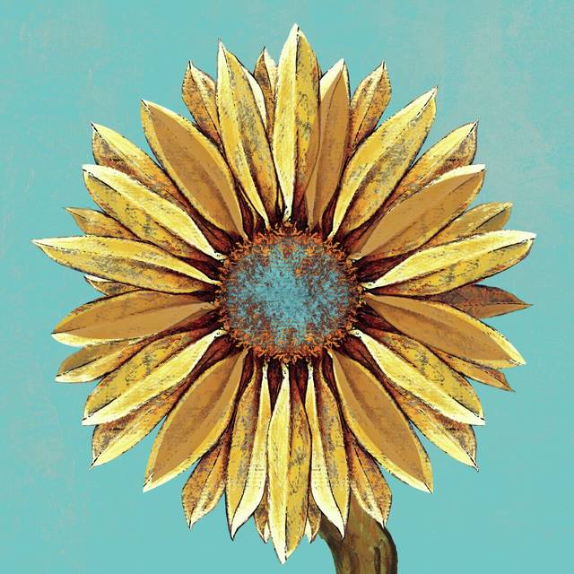 Sunflower - Wrapped Canvas Painting Print (76cm H x 76cm W x 3.8cm D)