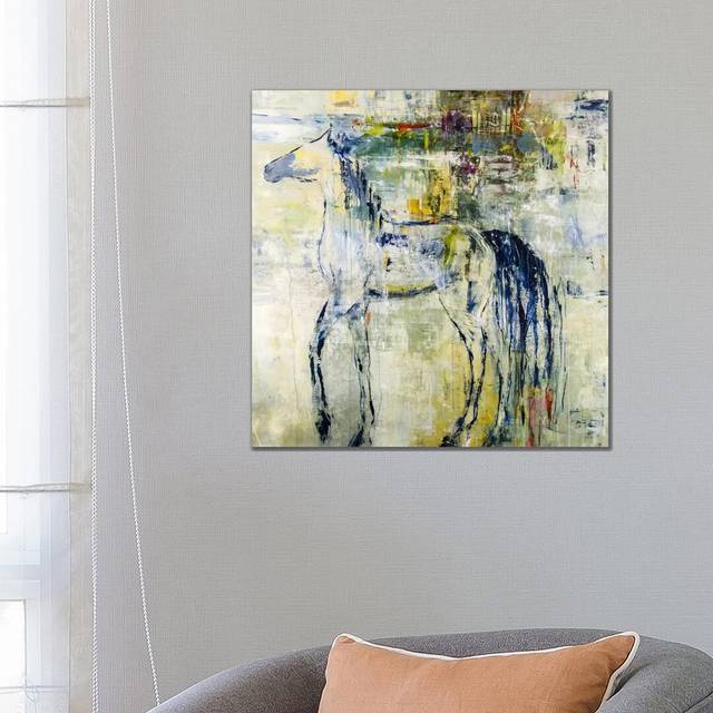 &#39;British Pony&#39; Painting on Wrapped Canvas (45.72 cm H x 45.72 cm W x 3.175 cm D)