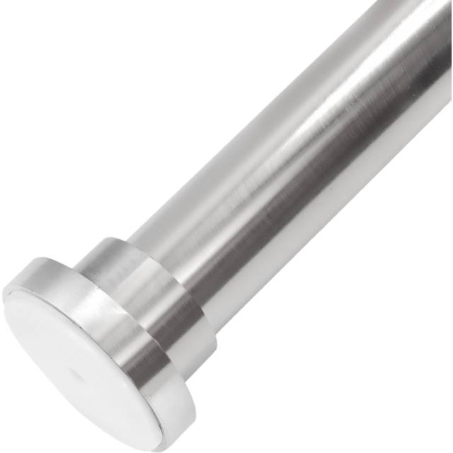 Meriville 1-inch Diameter Metal Spring Tension Rod  Closet Rod  Tension Curtain Rod  Shower Curtain Rod  Adjustable Length 30-inch to 52-inch  Satin N
