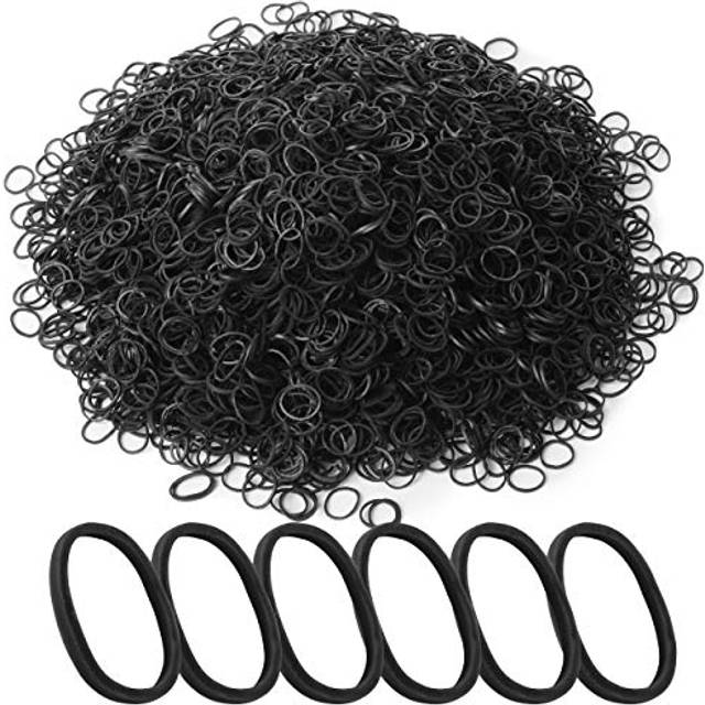 Mr. Pen- Rubber Bands for Hair  2400 Pack  Black Rubber Bands  Hair Ru