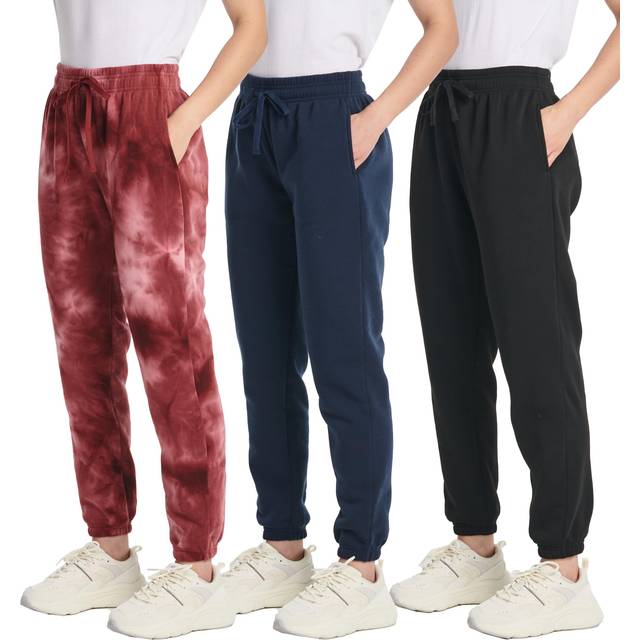 3 Pack: Women's Fleece Lined Jogger Sweatpants Women Womens Joggers Pants Sweat Warm Jogging Baggy Loungewear Pj Athletic White Gym Jogger Woman Gray