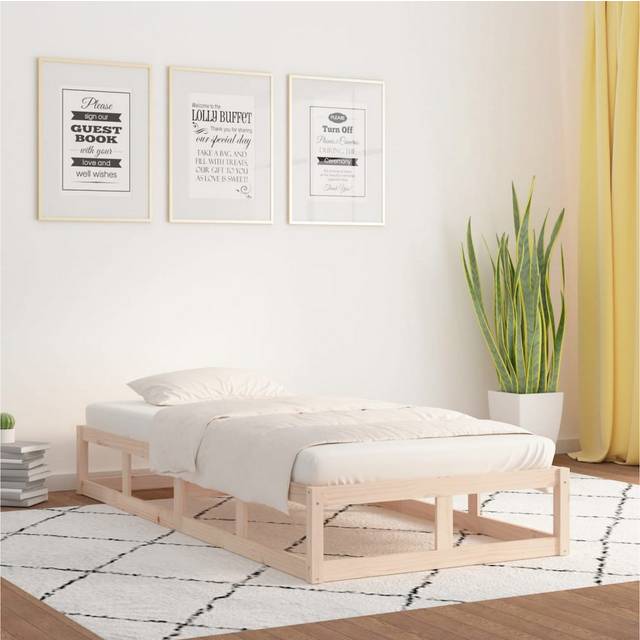 (brown, 90 x 200 cm) vidaXL Solid Wood Bed Frame Home Bedroom Bed Base Multi Colours Multi Sizes