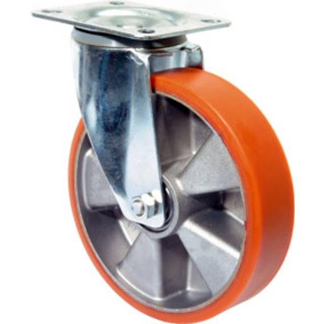 Lenkrolle D.150mm Trgf.250kg, m.Platte Guß-PUR