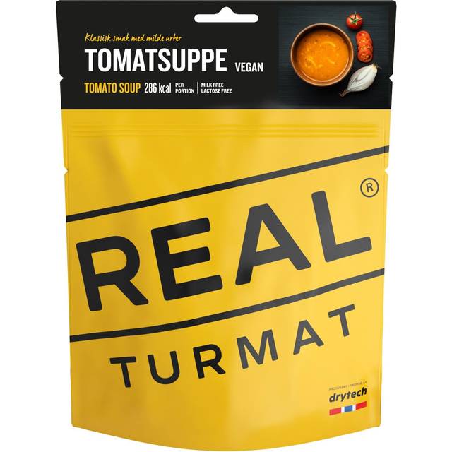Real Turmat Tomato Soup, vandringsmat, tomatsoppa, vegansk