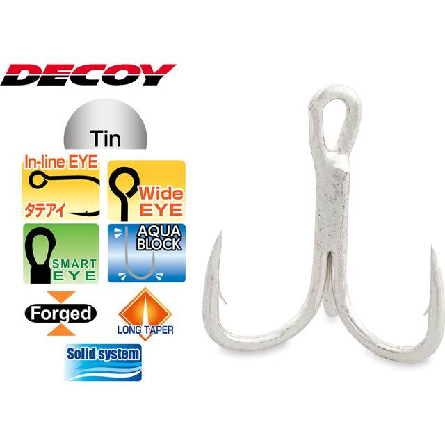 Decoy Y-S22 Treble Hook Heavy Duty Treble Hooks Size 2/0 (0357)