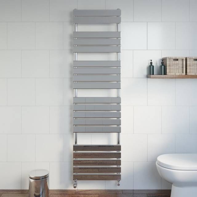 DuraTherm Flat Panel Heated Towel Radiator Chrome 1800 x 500mm