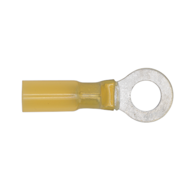 Sealey Heat Shrink Ring Terminal 8.4mm Yellow, Pack of 25 - yellow