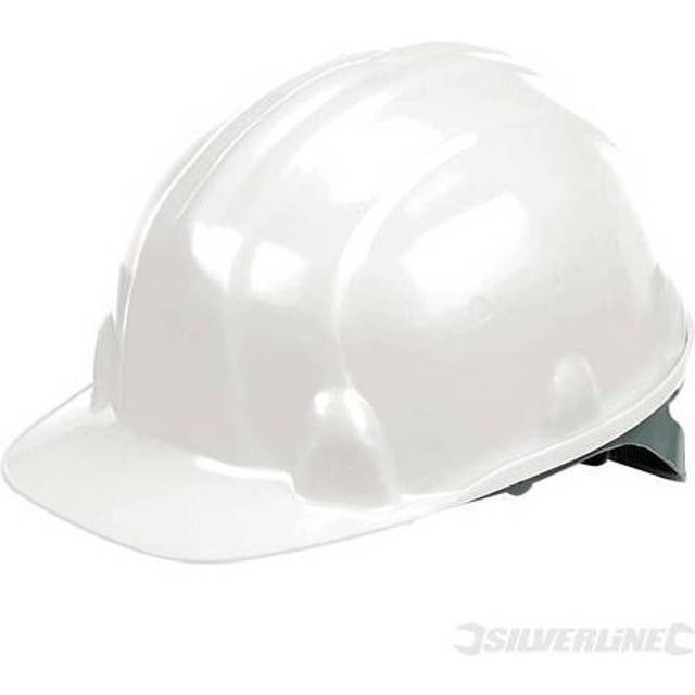 Silverline Safety Hard Hat White - white