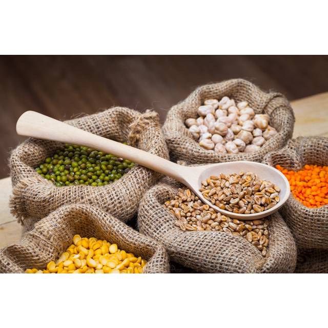 Irmtraud Bags Of Legumes - Wrapped Canvas Photograph (61cm H x 91cm W x 3.8cm D)
