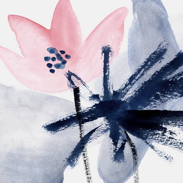 Pink Water Lilies IV (51cm H x 51cm W)