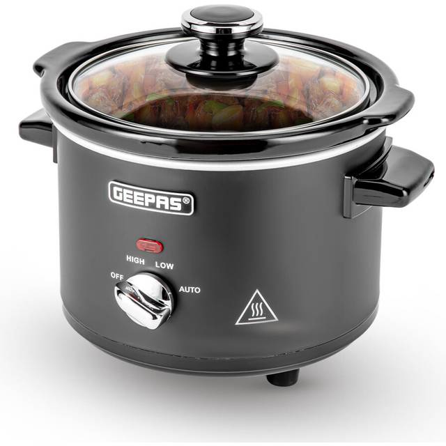 2.5L Black Electric Slow Cooker With Removable Bowl