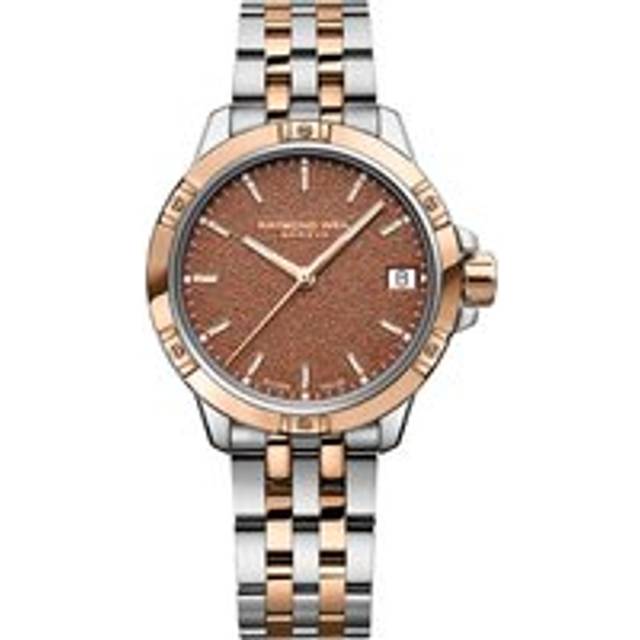 Raymond Weil Women's Tango 30 Frosted Date Bracelet Strap Watch, Silver/Rose