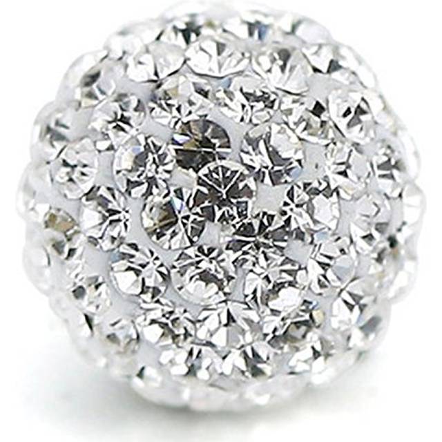 RUBYCA Pave Czech Crystal Disco Ball Clay Beads fit Shamballa Jewelry 20pcs  8mm  White Clear