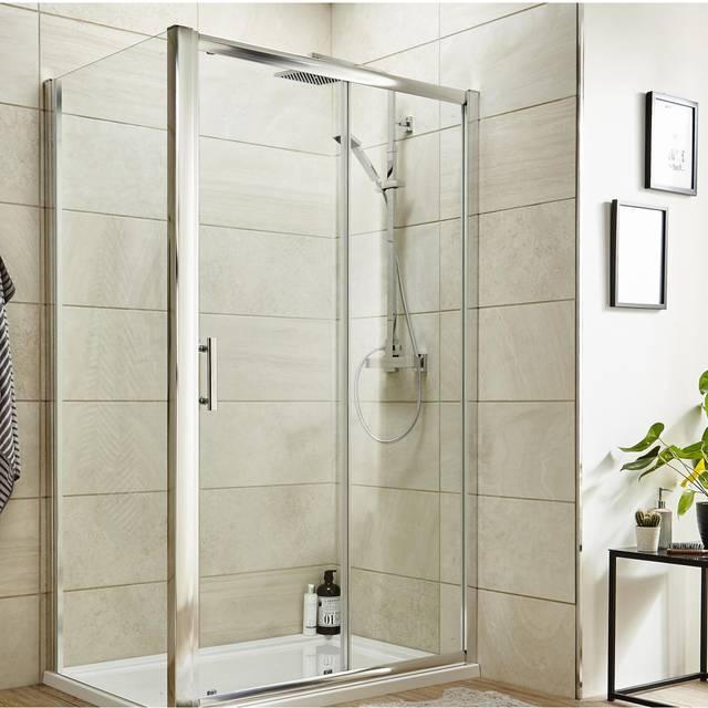 Nuie Pacific Sliding Shower Door 1400mm - AQSL14