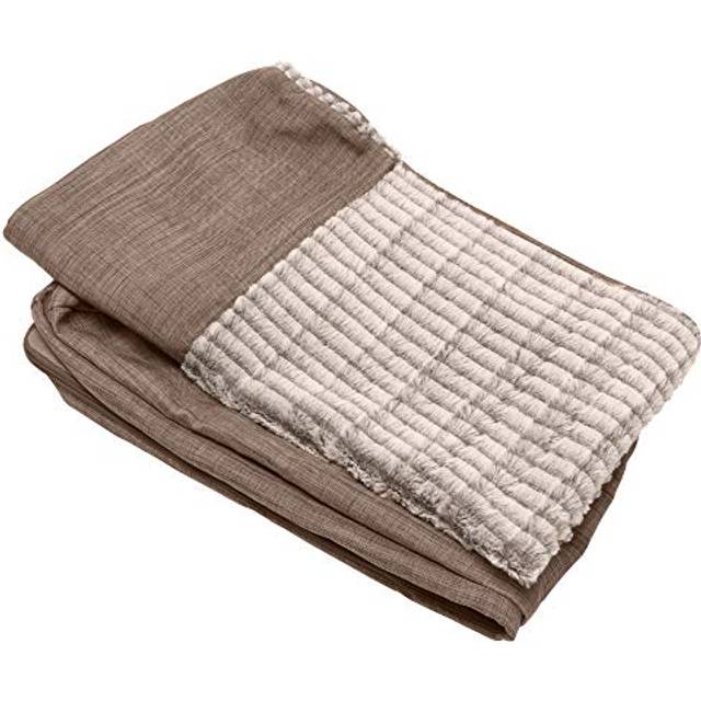 Furhaven Replacement Dog Bed Cover Luxe Faux Fur & Performance Linen Sofa-Style  Machine Washable - Woodsmoke  Jumbo (X-Large)