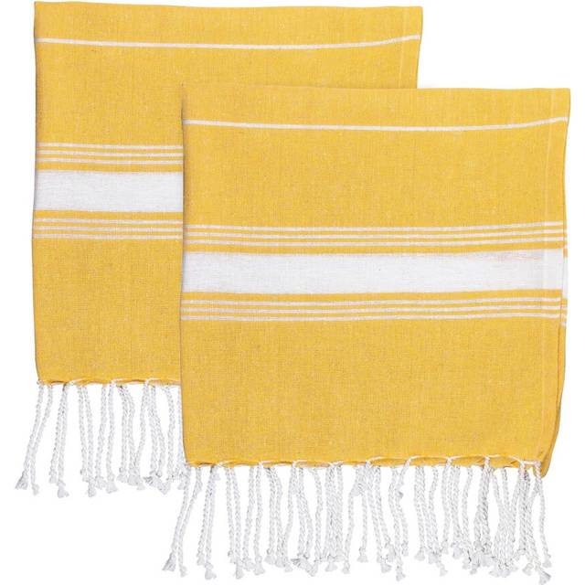 Nicola Spring - Turkish Cotton Hand Towels - 100 x 60cm - Yellow (Bath Towel)