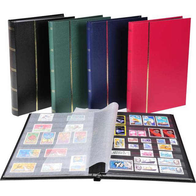 Stamp Album Faux Leather Cover Red 48 pages